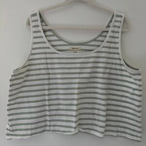 Madewell Summer Tank Top Boxy Crop Top Stripe Size XXL